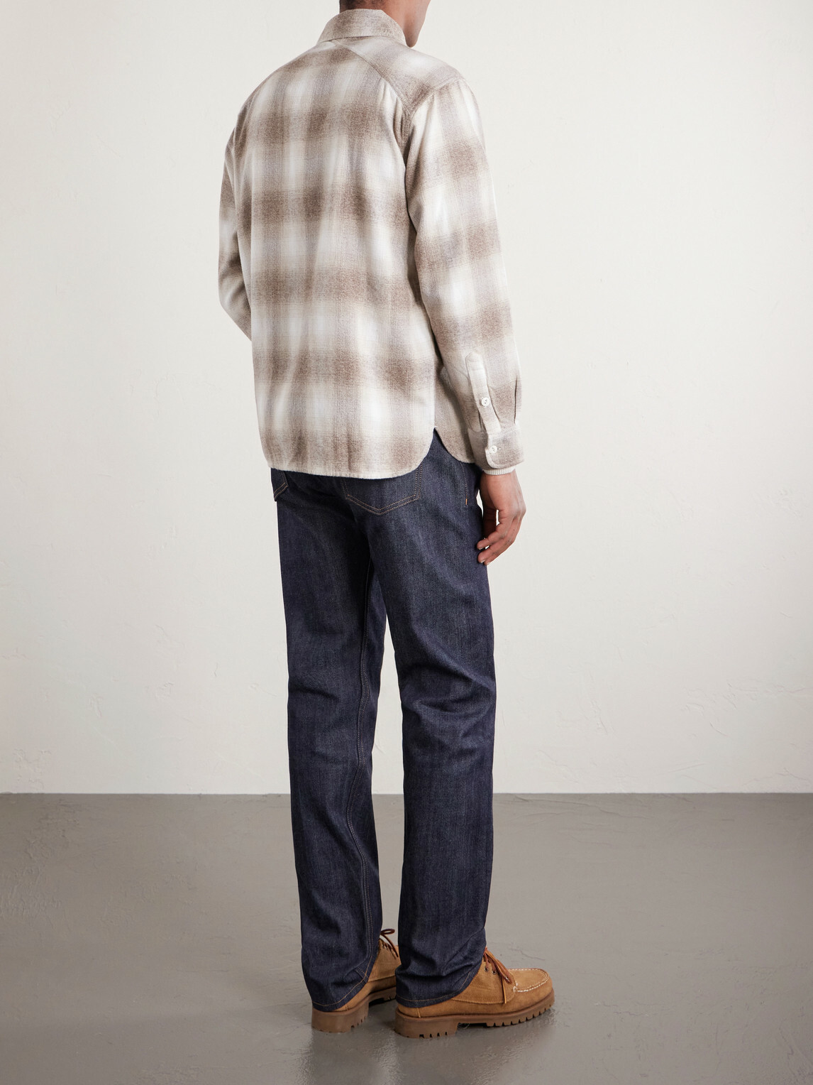 3sixteen - Checked Cotton-Flannel Shirt - Neutrals