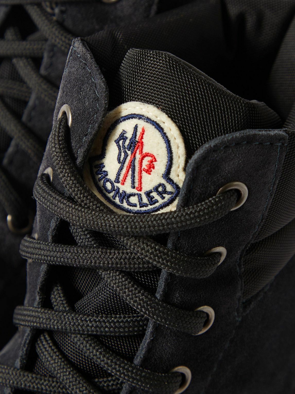 Moncler - Vancouver Canvas-Trimmed Suede Boots - Blue Moncler display picture 1