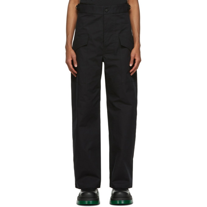 Photo: Bottega Veneta Black Canvas Trousers