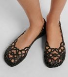 Loewe Petal Anagram leather ballet flats