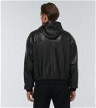Dolce&Gabbana - Logo hooded leather jacket