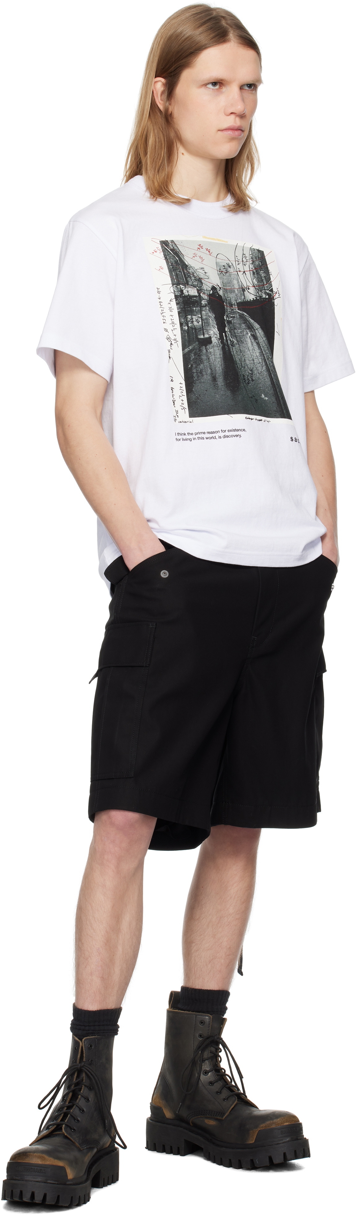 sacai White 'James Dean' T-shirt Sacai