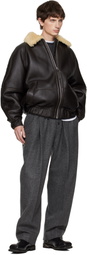 JACQUEMUS Brown 'The Bombardier' Shearling Jacket