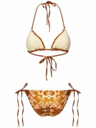 ZIMMERMANN Raie Printed Triangle Bikini Set