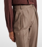 Loro Piana Chad pleated cashmere and silk wide-leg pants