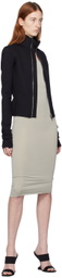 Rick Owens Lilies Off-White Slip Midi Dress