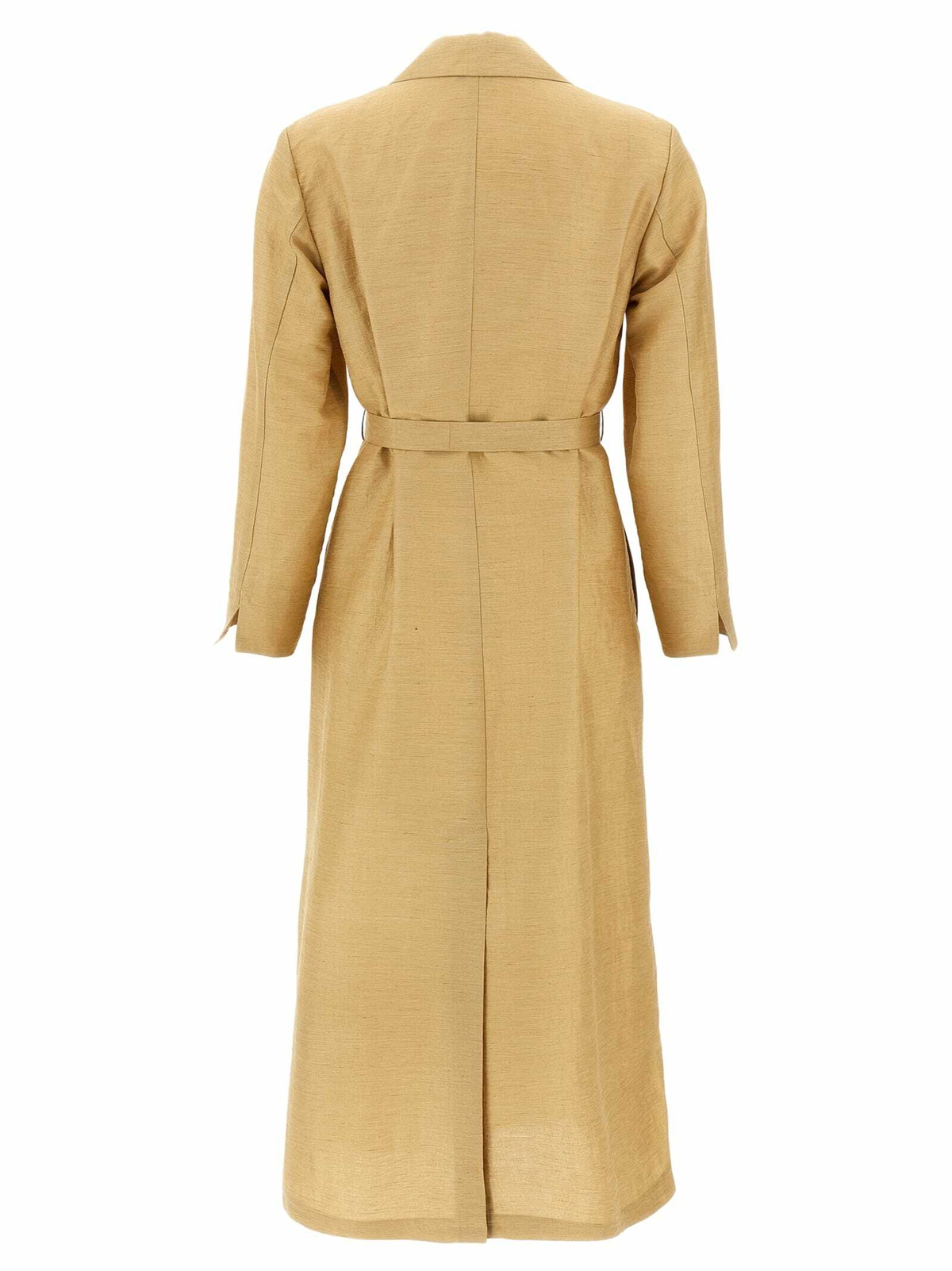 【Max Mara】Linen and silk canvas overcoat Max Mara Linen And Silk Canvas Overcoat Max Mara