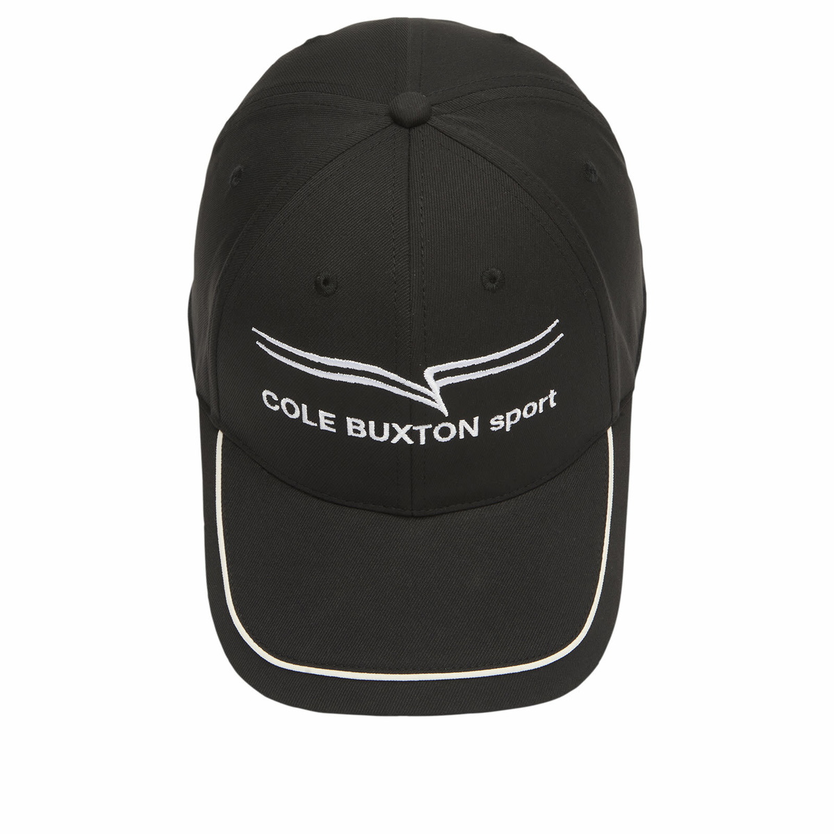 Cole Buxton Sport Piped Cap in Black 