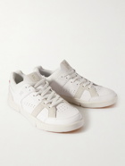 ON - The Roger Clubhouse Faux Suede and Mesh-Trimmed Faux Leather Sneakers - White