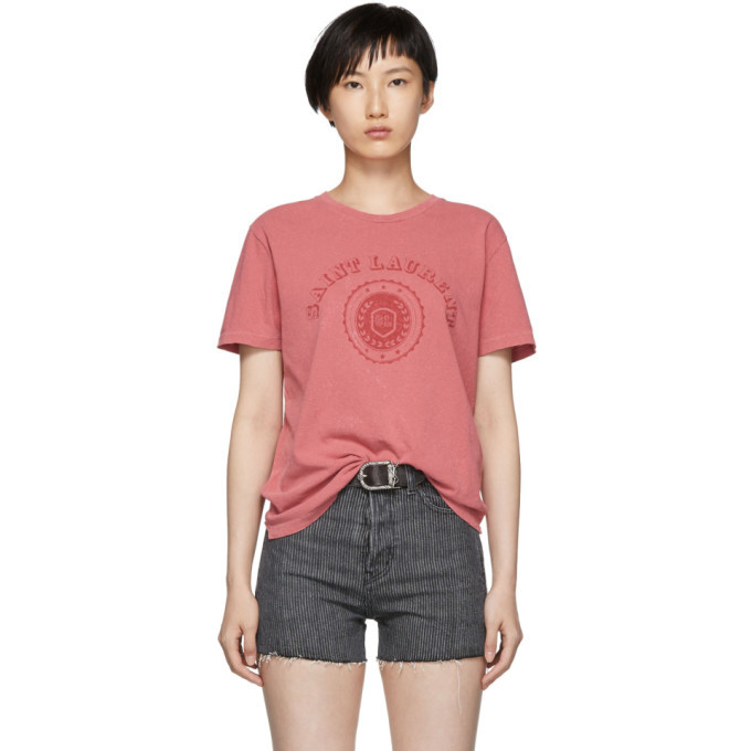 Saint Laurent Red University T Shirt Saint Laurent