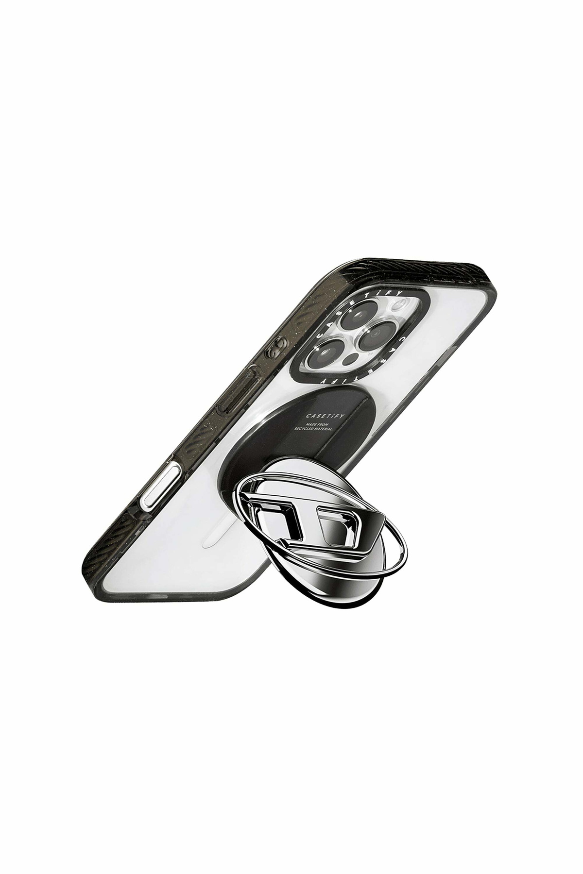 Diesel Grip & Stand Silver - Ring stands - Unisex - Silver