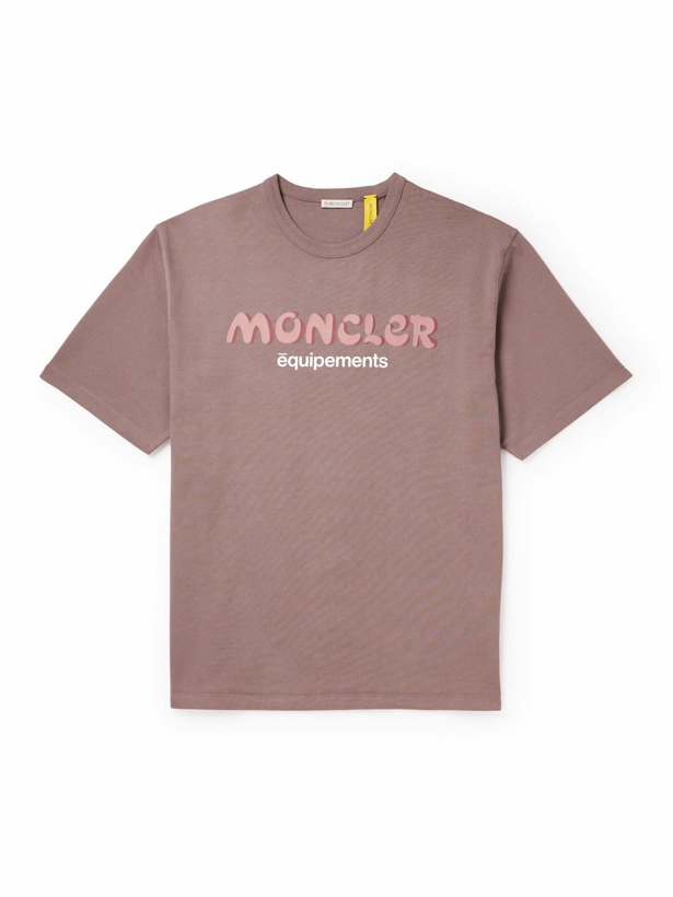 Photo: Moncler Genius - Salehe Bembury Logo-Print Cotton-Jersey T-Shirt - Pink
