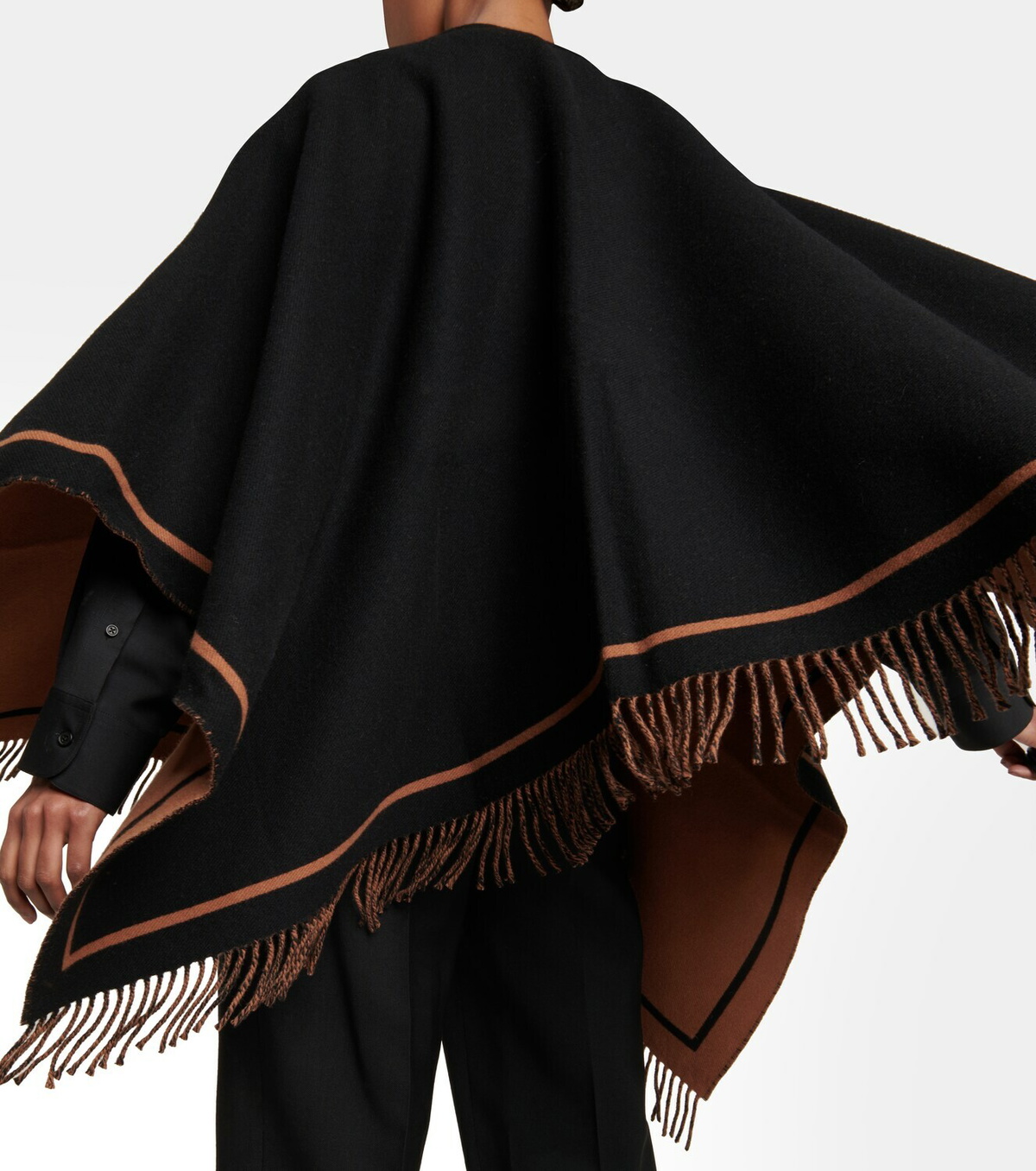 【関税&送料込】Salvatore Ferragamo Embroidered Wool Cape Ferragamo Monogram cape - Women | Ferragamo
