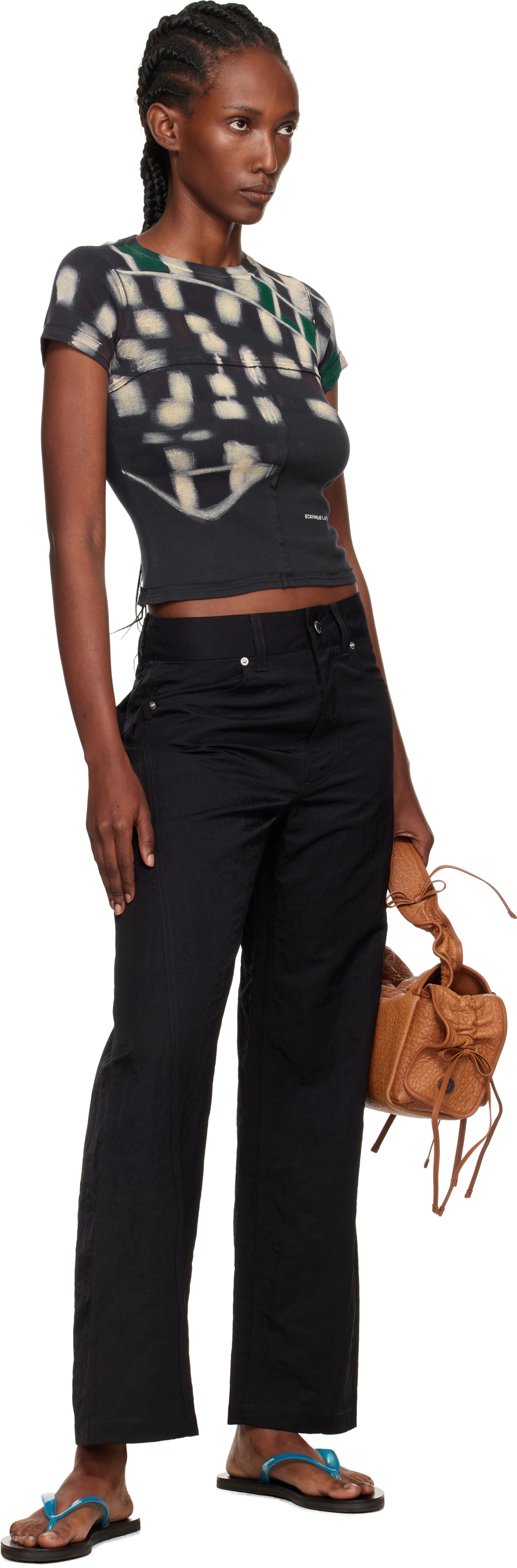 Eckhaus Latta Black Bend Trousers