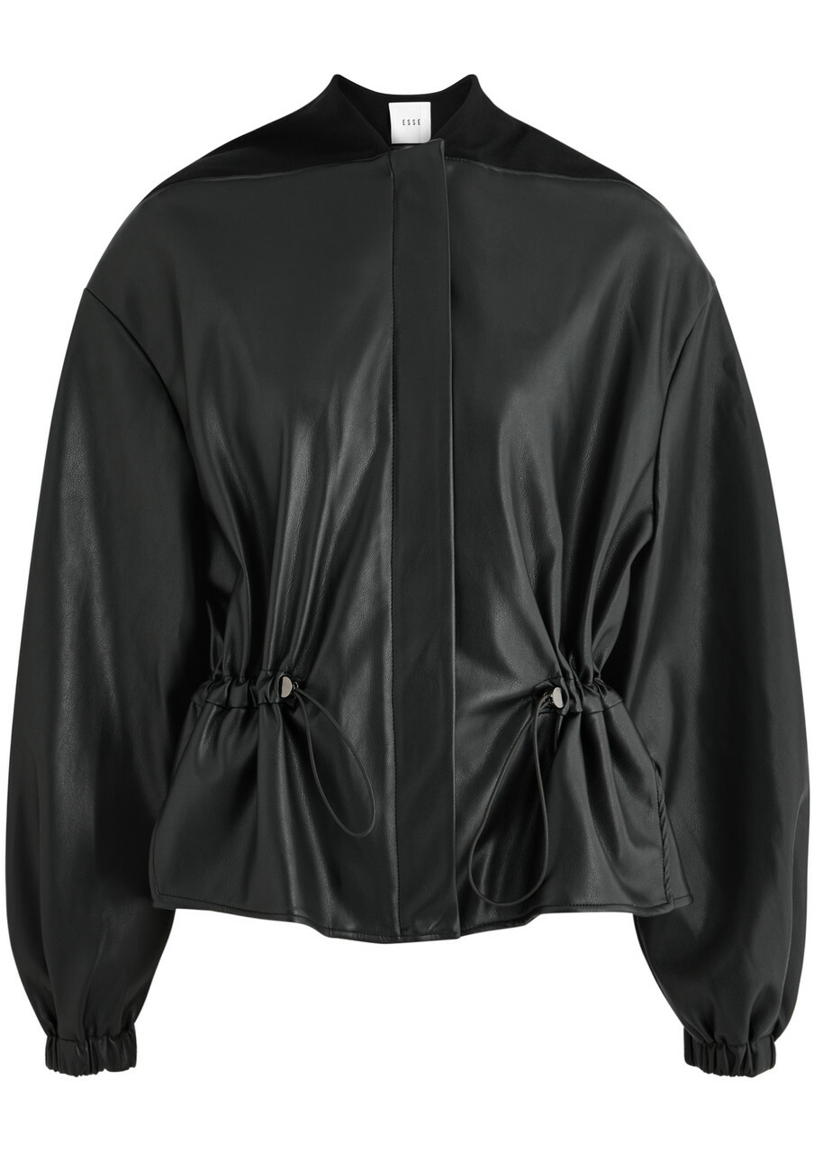 Esse Studios Synca Faux Leather Jacket Black