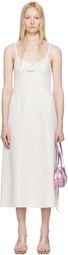 Sandy Liang Off-White Pilton Midi Dress