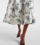 Veronica Beard Arwen floral cotton midi skirt