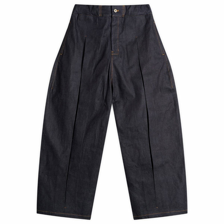 Photo: Sage Nation Men's Raw Indigo Box Pleat Trouser