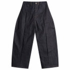 Sage Nation Men's Raw Indigo Box Pleat Trouser