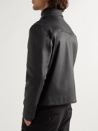 Stòffa - Ponge Leather Blouson Jacket - Black