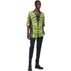 Valentino Black and Green Pop Skin Printed Shirt