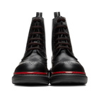 Alexander McQueen Black Hybrid Brogue Boots