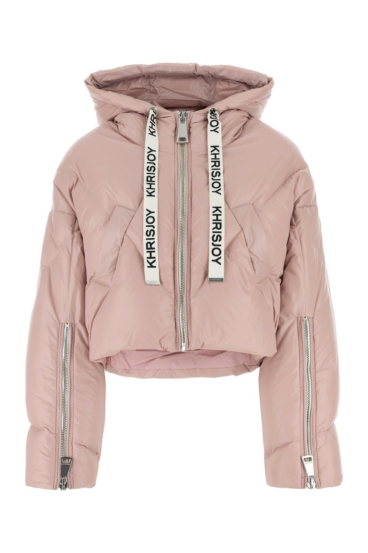 Khrisjoy Pastel Pink Nylon Down Jacket