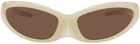 Balenciaga Beige Skin Cat Sunglasses