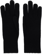 Moncler Black Wool Gloves