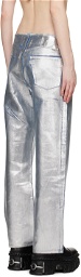 Doublet Silver Foil-Coated Jeans