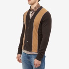 Wood Wood Men's Mario Striped Cardigan in Taupe