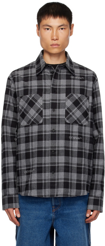 Photo: Off-White Gray Check Shirt