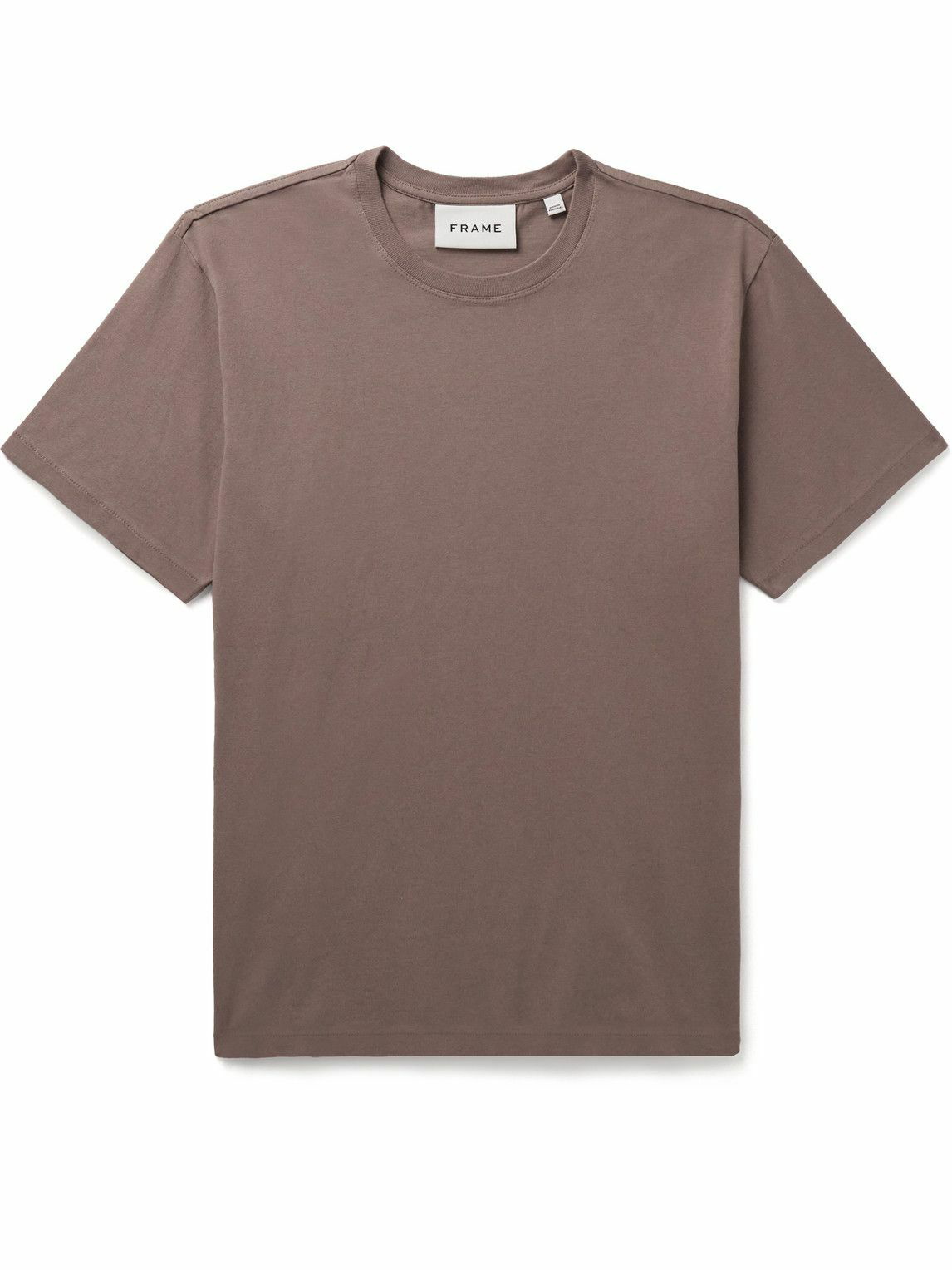 Photo: FRAME - Cotton-Jersey T-Shirt - Brown