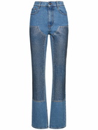 AREA - Embellished Straight Leg Jeans