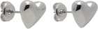 Marland Backus SSENSE Exclusive Silver Lonely Heart Earrings