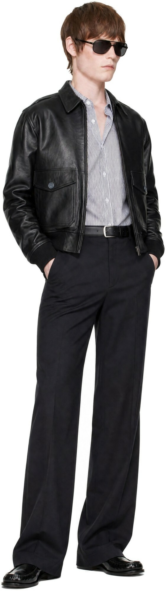 A.P.C. Black Short Leather Jacket