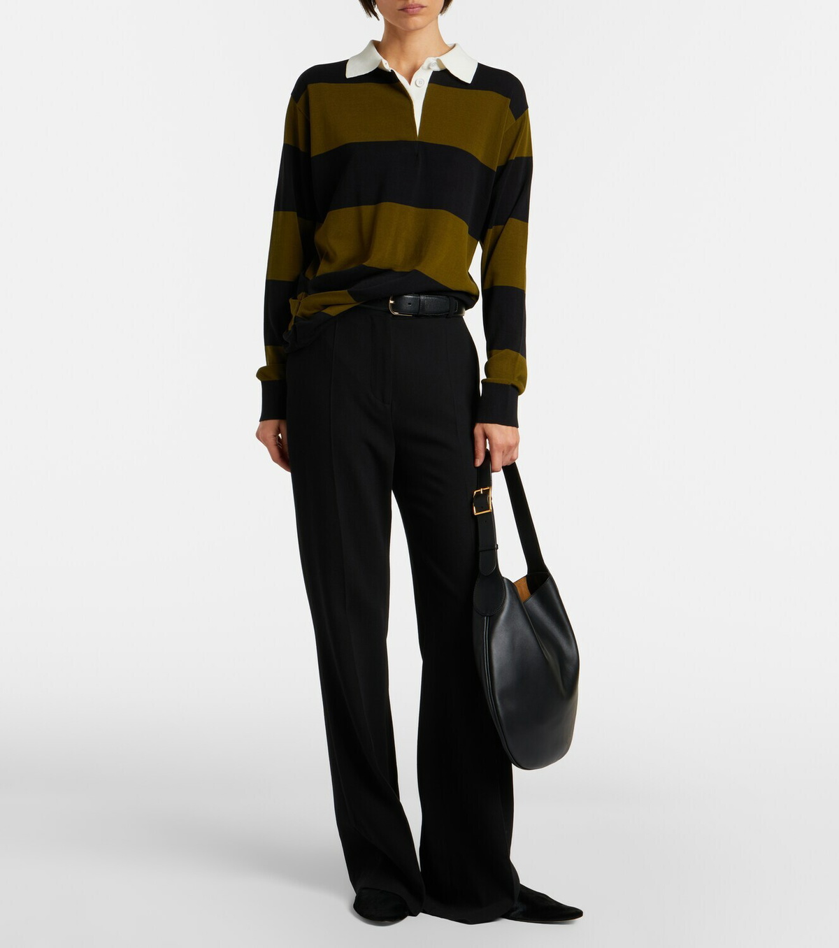 Proenza Schouler Corinna striped cotton polo shirt