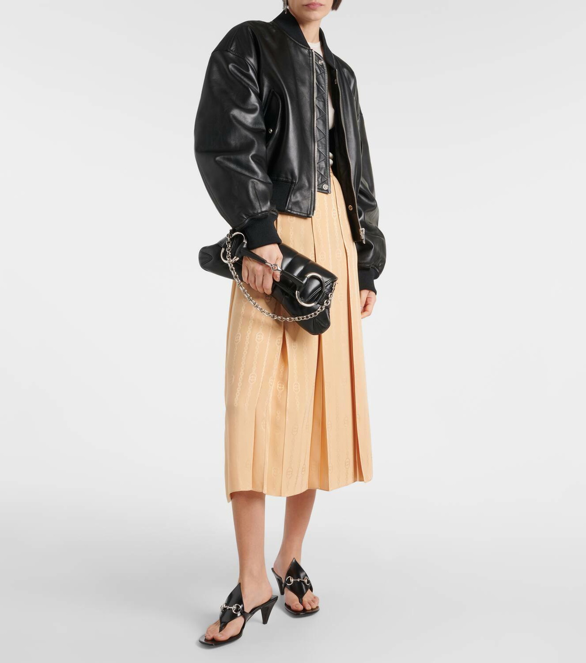 Gucci Leather bomber jacket
