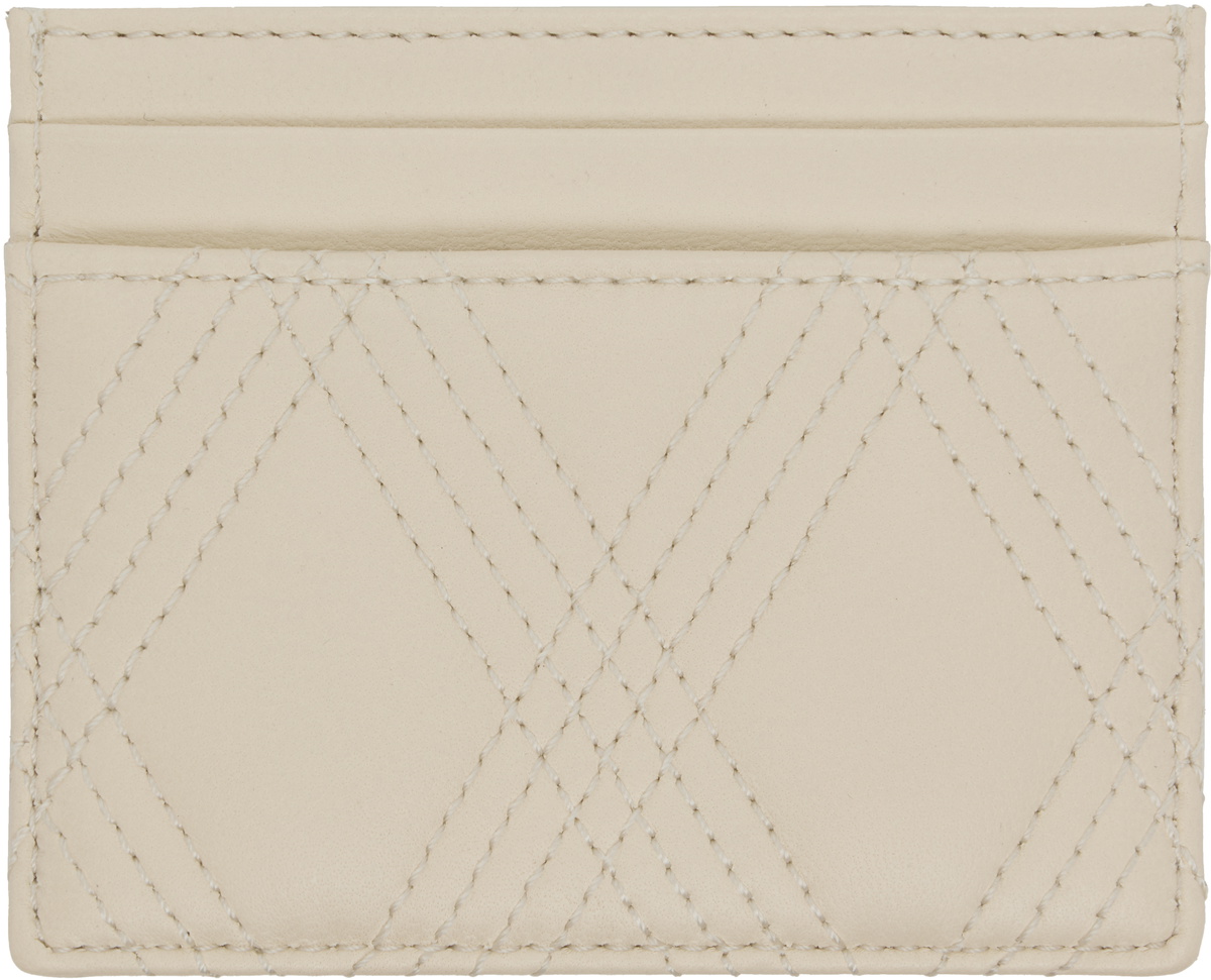 Valentino Garavani Off-White Quiltie 67 Card Holder