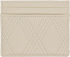 Valentino Garavani Off-White Quiltie 67 Card Holder