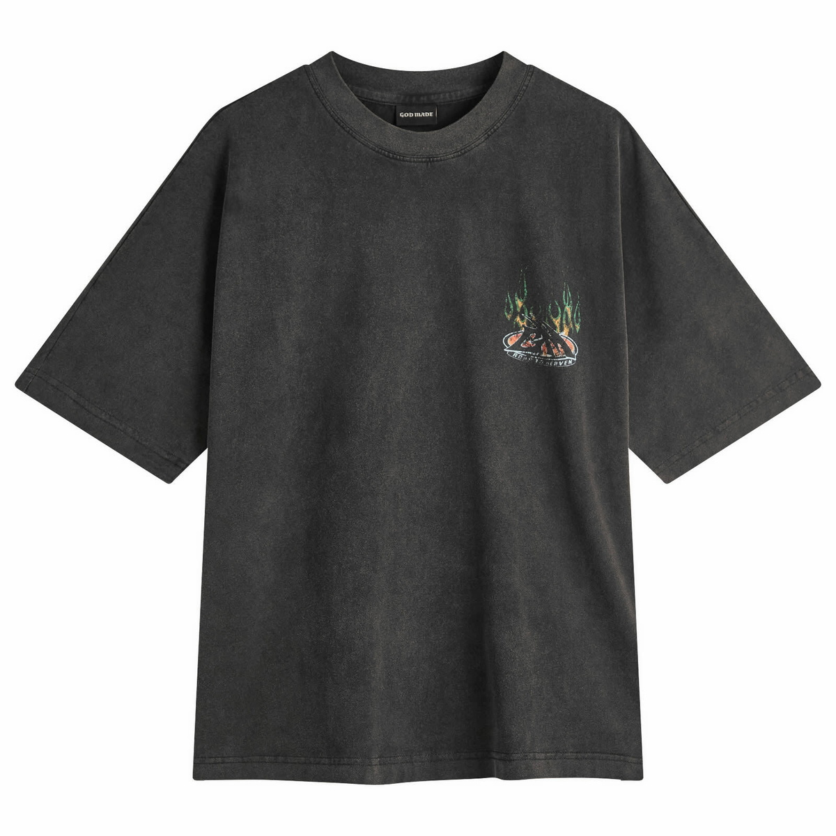 God Made Men's Path To Heaven T-Shirt in Washed Black