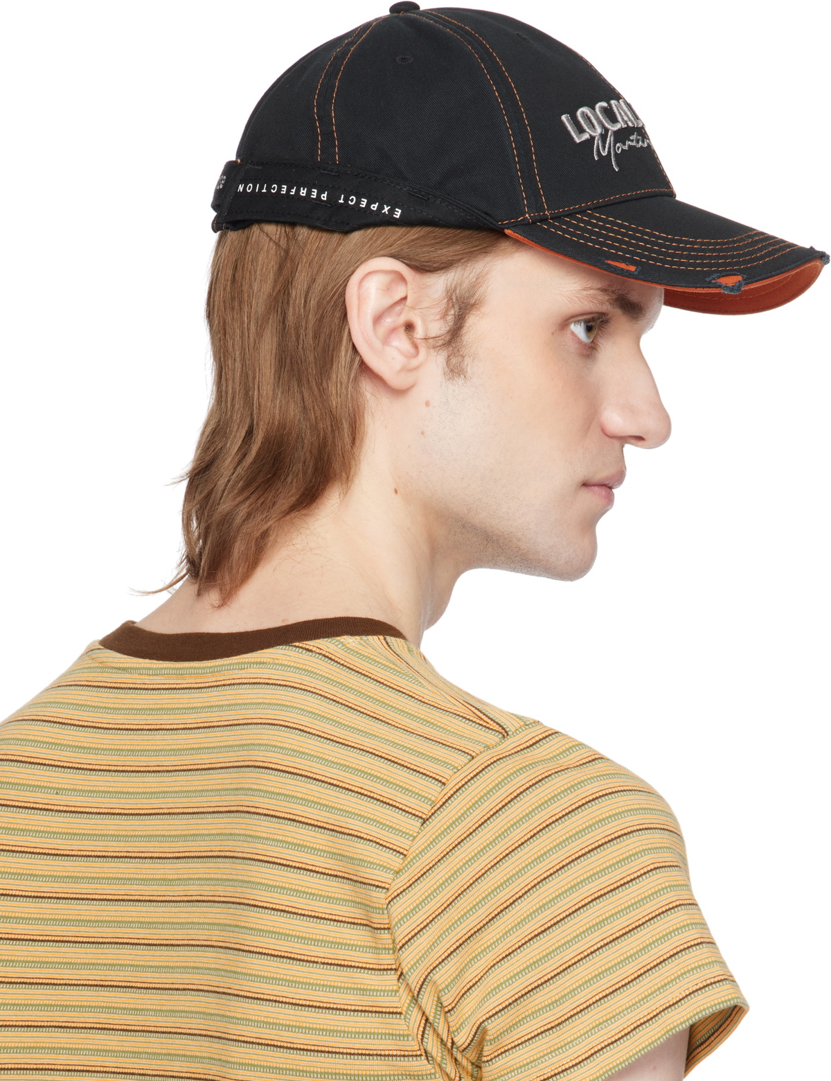 Martine Rose Black Roll Back Cap