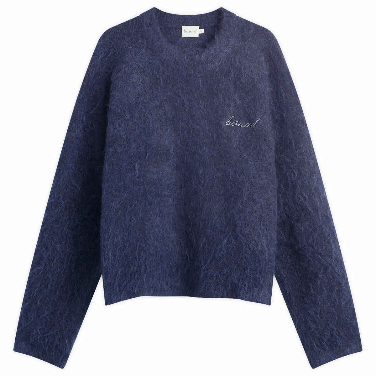 Bound Men's Dexter Cropped Alpaca Jumper in Navy