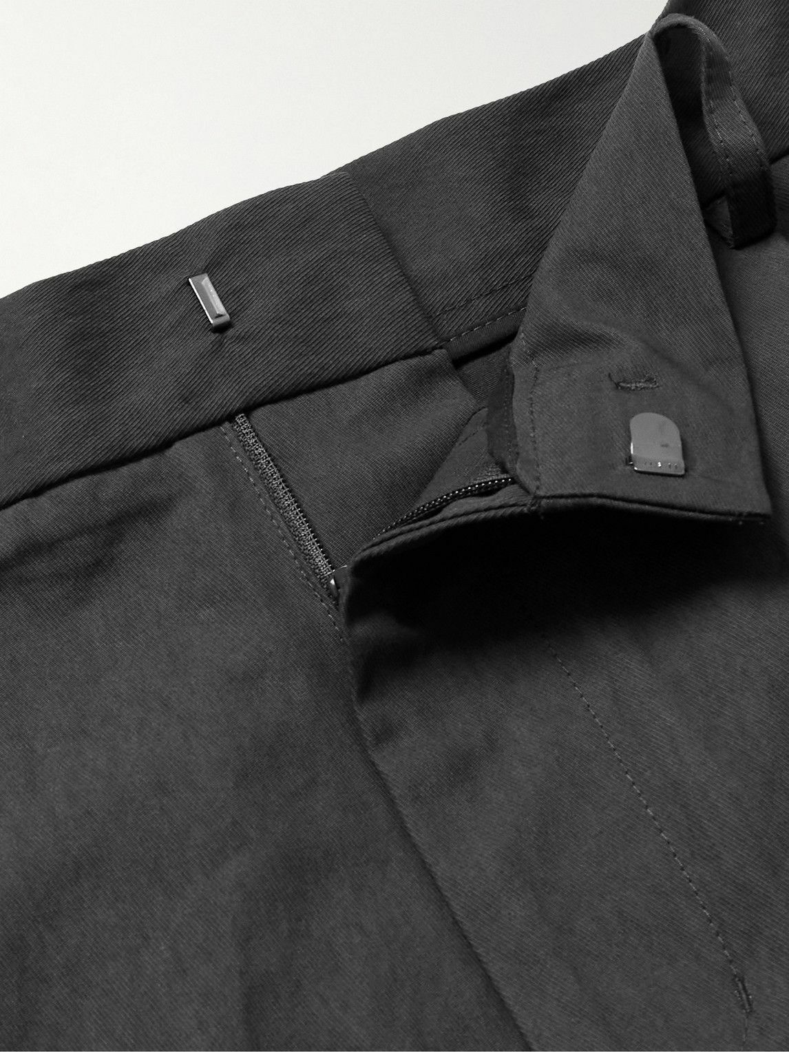 LE 17 SEPTEMBRE - Straight-Leg Pleated Twill Bermuda Shorts - Black