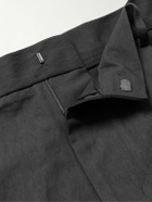 LE 17 SEPTEMBRE - Straight-Leg Pleated Twill Bermuda Shorts - Black
