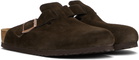 Birkenstock Brown Regular Boston Soft Footbed Slip-on Loafers