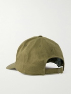 CELINE - Triomphe Logo-Appliquéd Cotton-Blend Drill Baseball Cap - Green