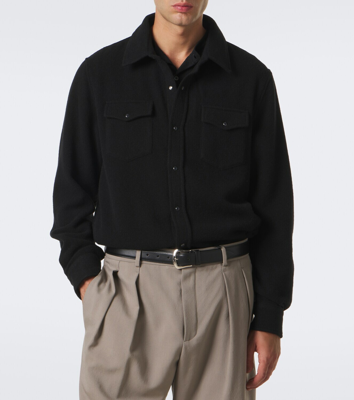 God's True Cashmere Cashmere shirt with spinels
