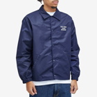 Drôle de Monsieur Men's Slogan Coach Jacket in Navy