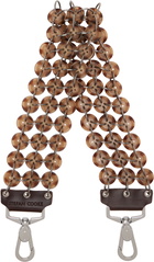 Stefan Cooke Brown Short Button Bag Strap